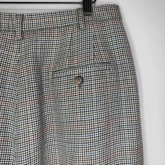 Evan-Picone Women’s Wool Trousers Size 12 Plaid Houndstooth Vintage - Picture 4 of 7